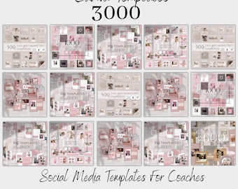 Social Media Manager Canva Coach Templates Bundle  Instagram Posts Stories (Digital Download) CANVA TEMPLATE