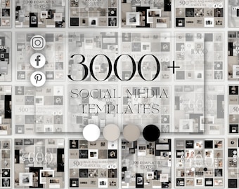 Social Media Templates Bundle: Instagram, Pinterest, Facebook (Canva)