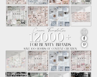 Social Media Manager Canva Templates Bundle for Beauty Brands  Social Media Instagram Branding Pack CANVA TEMPLATE