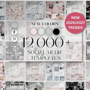 12000 Social Media Canva Templates, Whole Shop Bundle