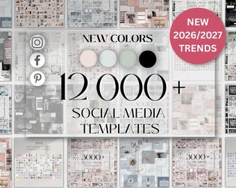 12000 Social Media Canva Templates, Whole Shop Bundle