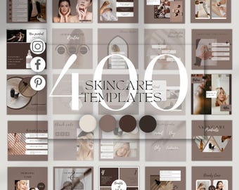 Skincare Social Media Templates for Salons (Canva)