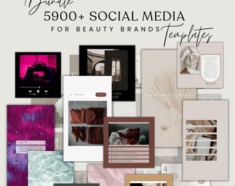 Social Media Manager 5900+ Beauty Social Media Templates  Canva Branding Kit (Digital Download) CANVA TEMPLATE