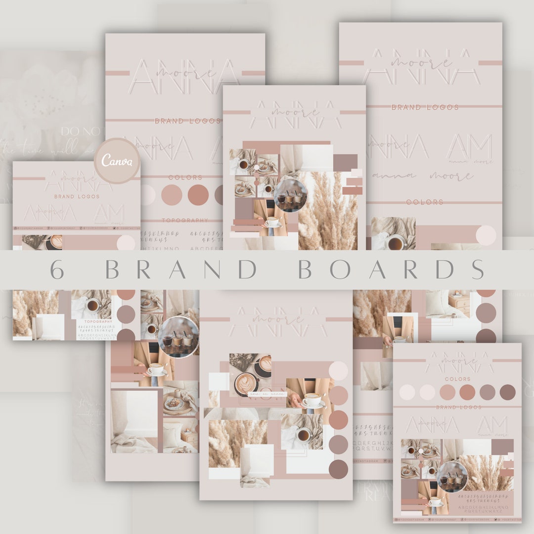 6 Canva Business Brand Board Branding Template Branding - Etsy España