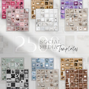 2500 Canva Social Media Templates: Instagram, Pinterest, Facebook (Digital Download)