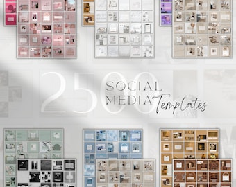 Social Media Manager 2500 Canva Social Media Templates: Instagram Pinterest Facebook (Digital Download) CANVA TEMPLATE