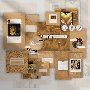 Luxury Canva Branding Templates|  Luxury Instagram Post and Story | Glitter Girl Boss Social Media Posts| Instagram Post Story Template