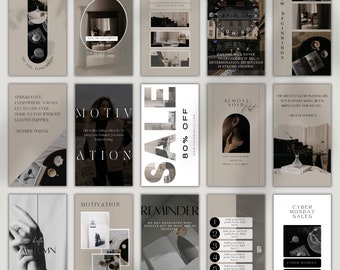 Social Media Manager Minimalist Instagram Post & Story Templates Canva (Digital Download) CANVA TEMPLATE