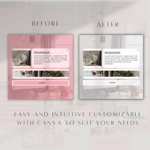 Pink Instagram Templates Canva, Social Media Branding Kit, Girl Boss Beauty Business Facebook Pinterest image 6
