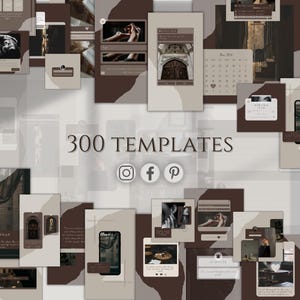 Brown Instagram Canva Templates | Social Media Branding Post and Story Template | Canva Branding Bundle