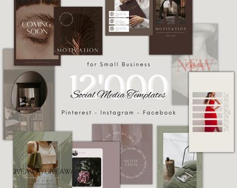 Social Media Manager 12000 Canva Social Media Templates Bundle for Small Business Post Story Editable CANVA TEMPLATE