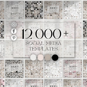 12 000 Template Canva Instagram | Canva Social Media Template | Instagram Story Post | Blogger Template | Canva Posts Stories | Canva 2024