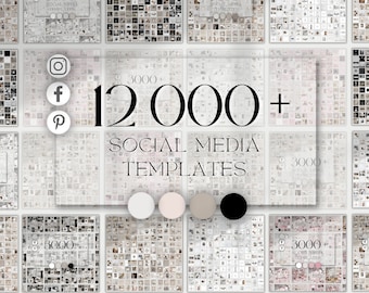 Canva Social Media Templates Bundle | Editable Instagram Post Story Kit | Branding Templates for Influencers & Small Business