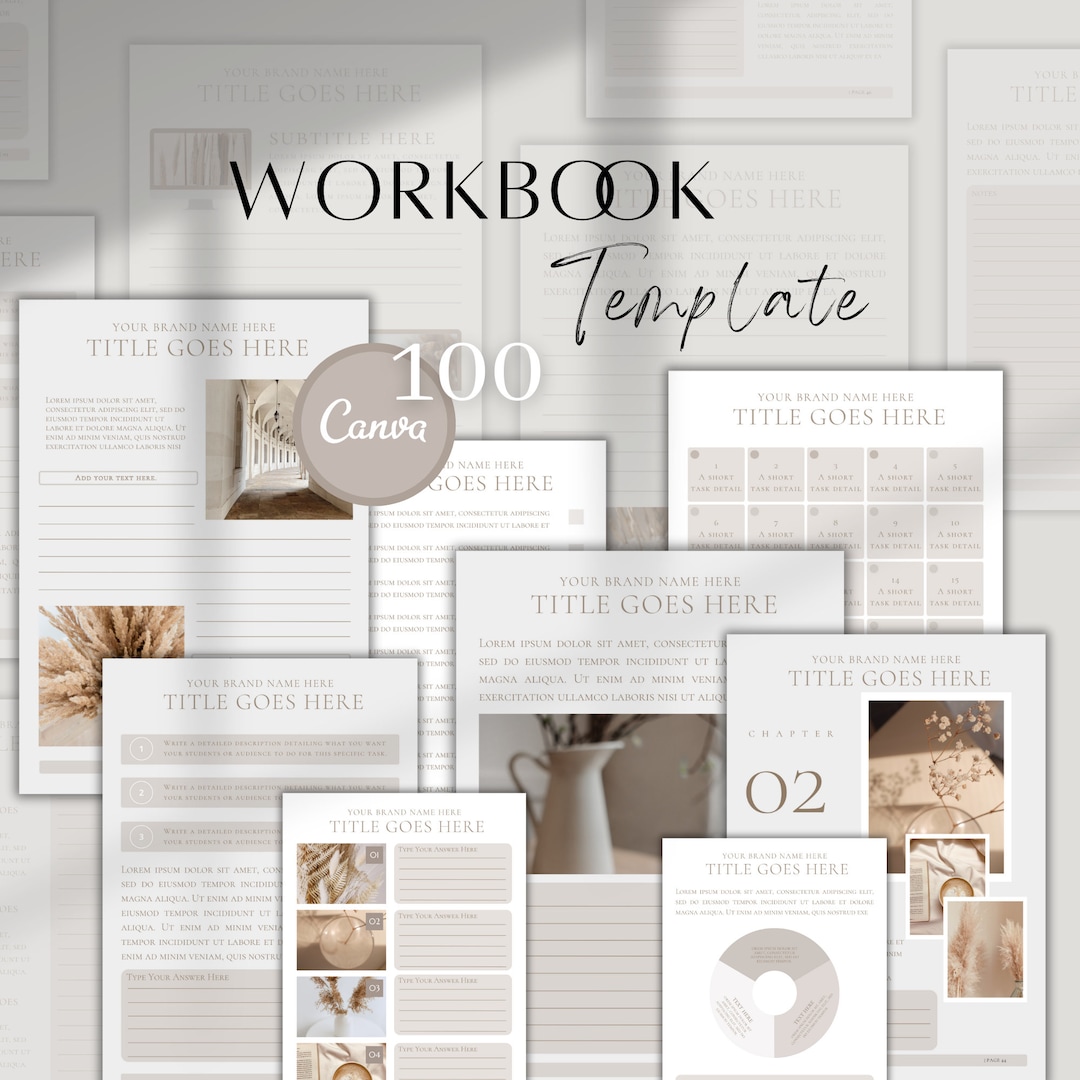 Social Media Manager Modern Canva Workbook Template Business Coaching ...