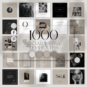 Minimalist Instagram Post & Story Templates Canva (Digital Download)