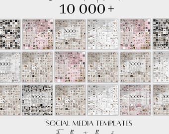 Social Media Manager Social media template bundle for beauty bloggers and brands CANVA TEMPLATE
