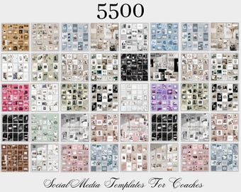 Social Media Manager 5500 Canva Templates Bundle for Coaches  Social Media Kit (Digital Download) CANVA TEMPLATE