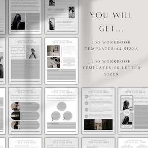 Canva Workbook Template White Elementary Workbook Templates