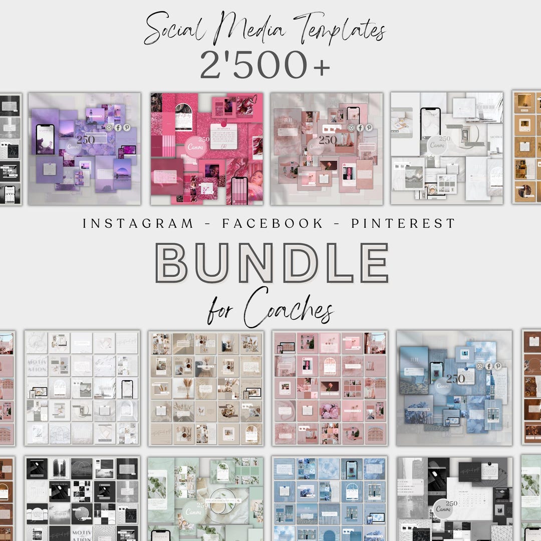 Canva Post and Story Templates Bundle for Coaches: Social Media ...