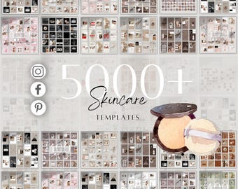 Beauty Salon Canva Templates for Skincare Brands — Instagram Post and Story Bundle