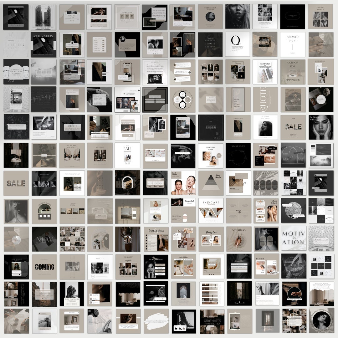 3000 Instagram Template & Social Media Canva Kit | Post Story Facebook ...