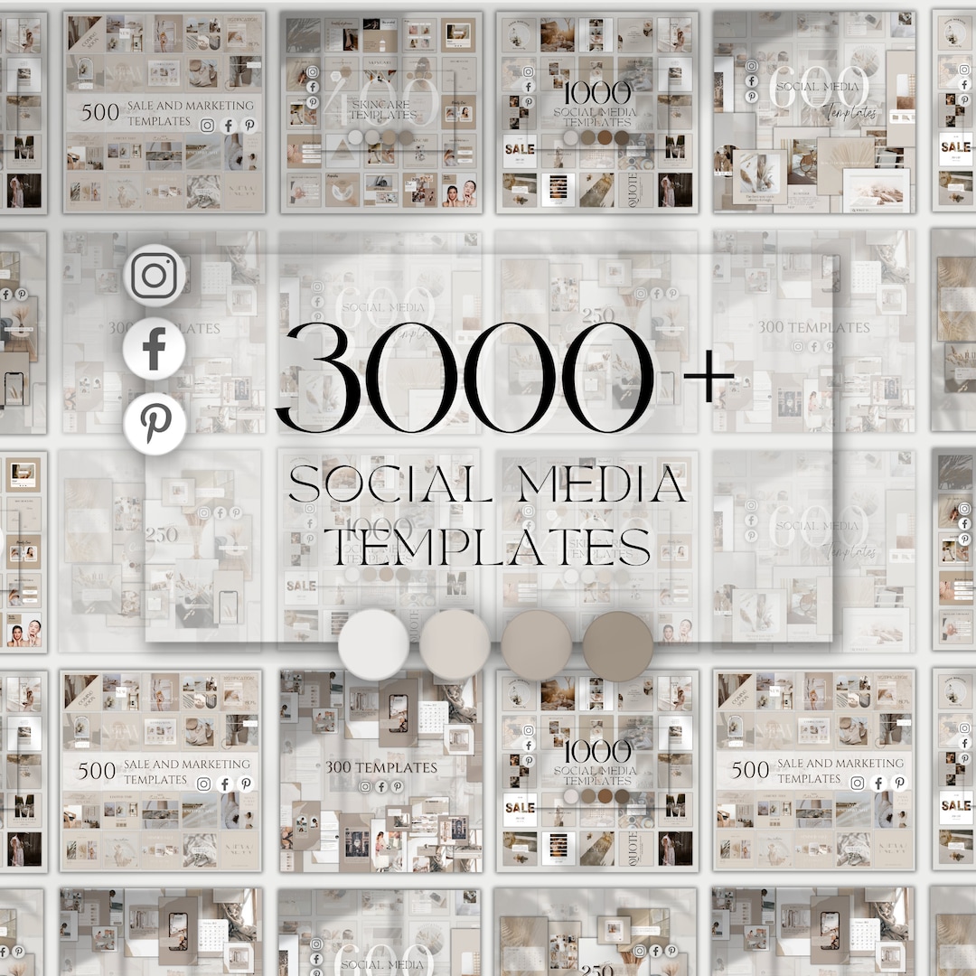 Instagram Canva Template Bundle | Social Media Kit for Posts & Stories ...