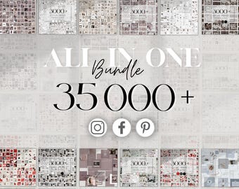 Instagram Template Bundle | Social Media Post Story Canva | Instagram, Facebook, Pinterest Mega  Bundle | Whole Shop Posts Stories Templates