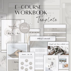 Canva Course Workbook Template: Minimal Design (PDF)