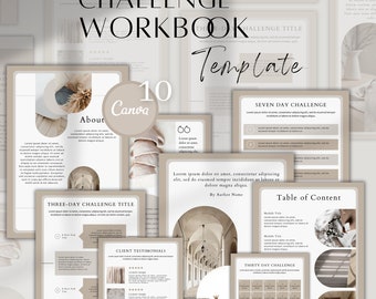 Sjabloon Canva Challenge-werkboek: magneet en zelfzorgdagboek (pdf)