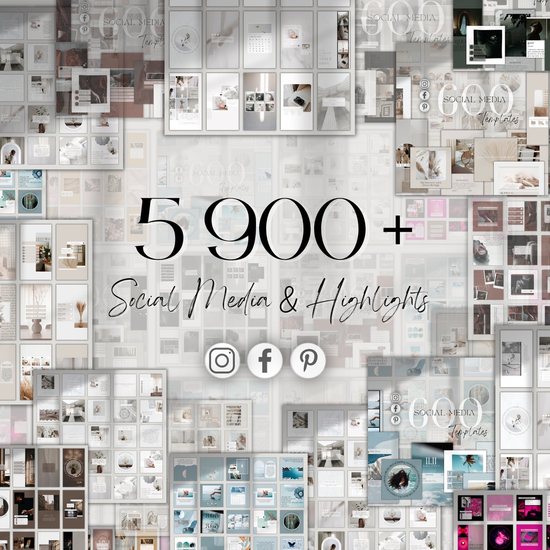 Canva Instagram Template Bundle: Social Media Posts & Stories (CANVA ...