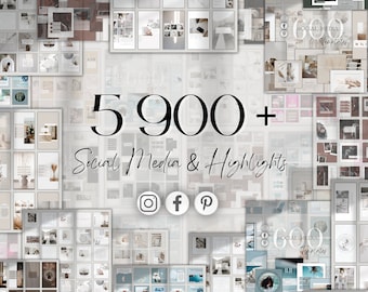 Canva Instagram Template Bundle: Social Media Posts & Stories (CANVA)