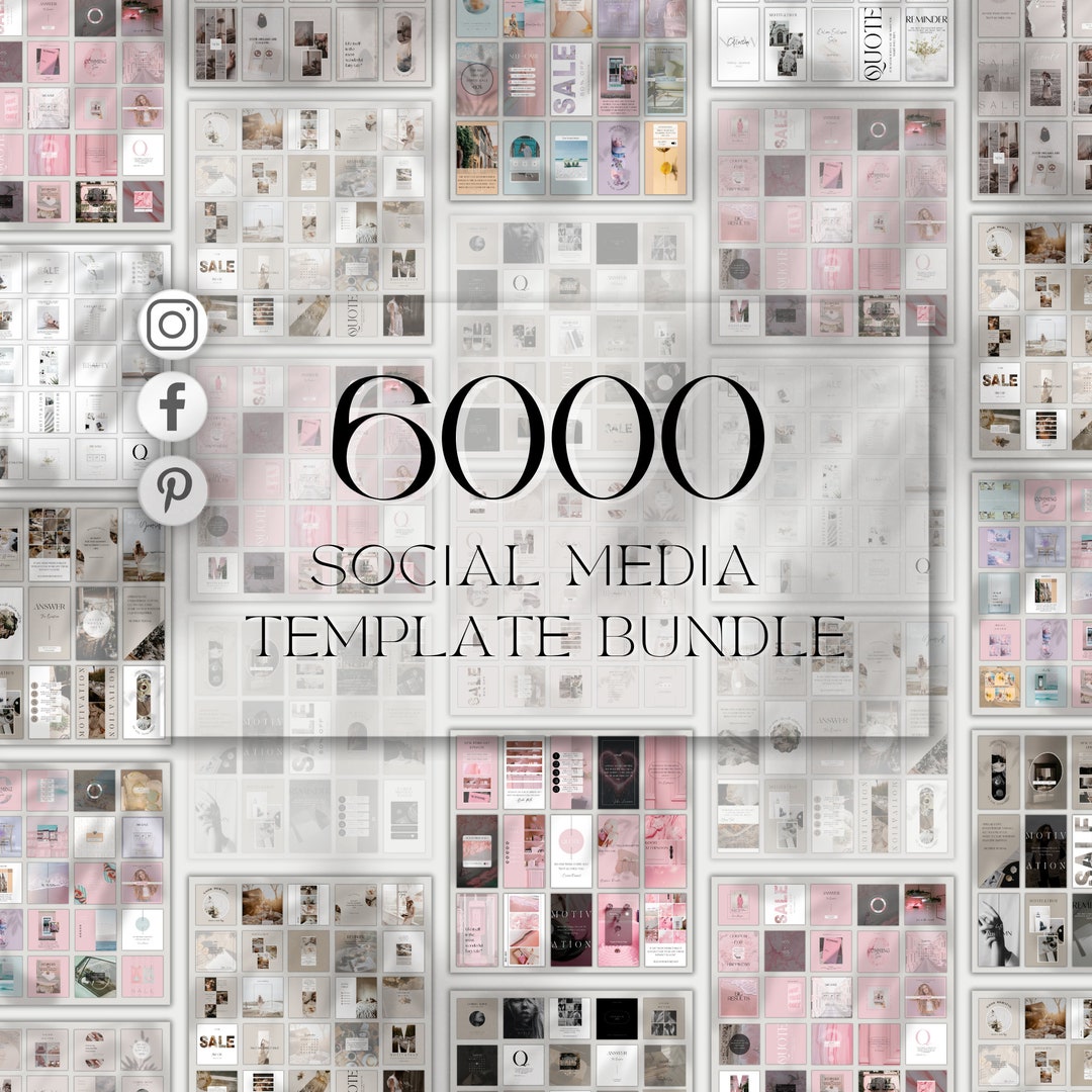 Social Media Canva Bundle, Post Story Templates for Instagram Facebook ...
