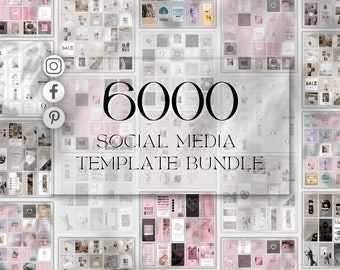 6000 Social Media Canva Templates Bundle (PDF)