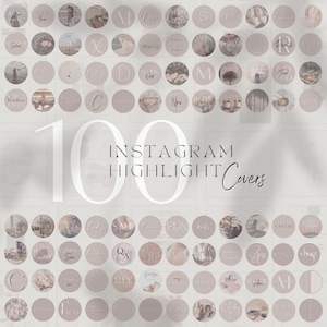 Minimalist Instagram Highlight Covers: Neutral Boho Icons (Canva Template)