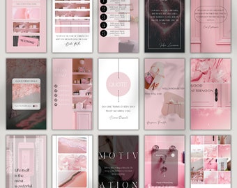 Pink Canva Instagram Templates: Business Branding (Digital Download)