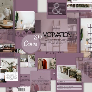 Purple Instagram Template: Bright Branding Kit (Canva)