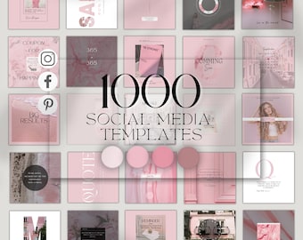 Pinke Social Media Templates: Business Branding Kit (Digitaler Download)
