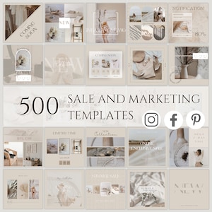 500 Social Media Templates: Instagram Shop Posts for Canva (PDF)