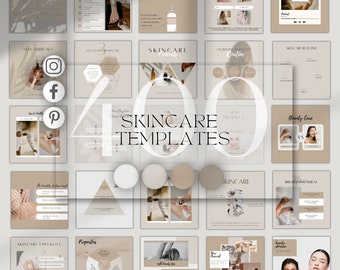 Esthetician Instagram Canva Template| Skincare Instagram Bundle| Girl Boss Canva Templates| IG Skincare Instagram Post| Beauty Social Media