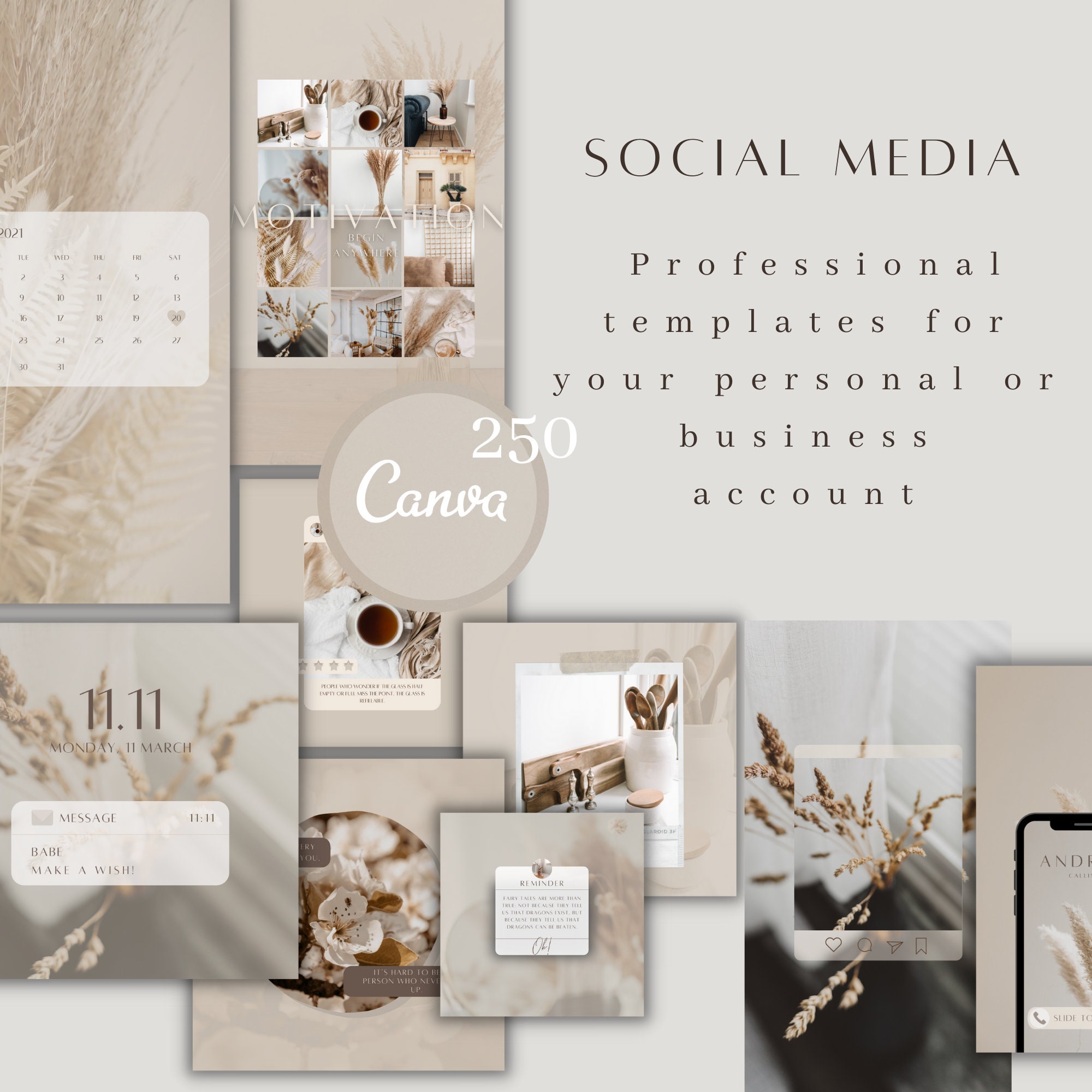 Social Media Manager Canva Social Media Branding Templates: Instagram ...
