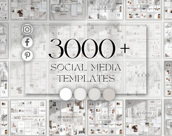 3000+ Neutral Social Media Templates: Canva Instagram (CANVA)