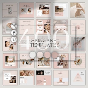 Skincare Instagram Canva Template| Beauty Instagram Post Story Quotes| Cosmetic, Make Up, Spa, Beauty, Marketing, Salon, Pink IG Template