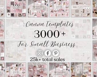 Social Media Manager 3000+ Canva Templates Bundle  Small Business Social Media Branding Kit (Digital Download) CANVA TEMPLATE