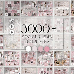 Instagram Templates Bundle| Social Media Template Canva| Instagram Posts and Stories | Pinterest Pin| Facebook Post Story| Instagram Canva