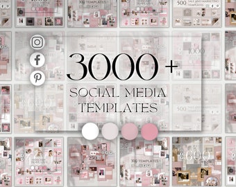 Instagram Templates Bundle| Social Media Template Canva| Instagram Posts and Stories | Pinterest Pin| Facebook Post Story| Instagram Canva