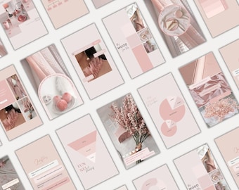 Social Media Manager 120 Canva Instagram Templates Neutral Beige Social Media Branding Kit for Small Business CANVA TEMPLATE