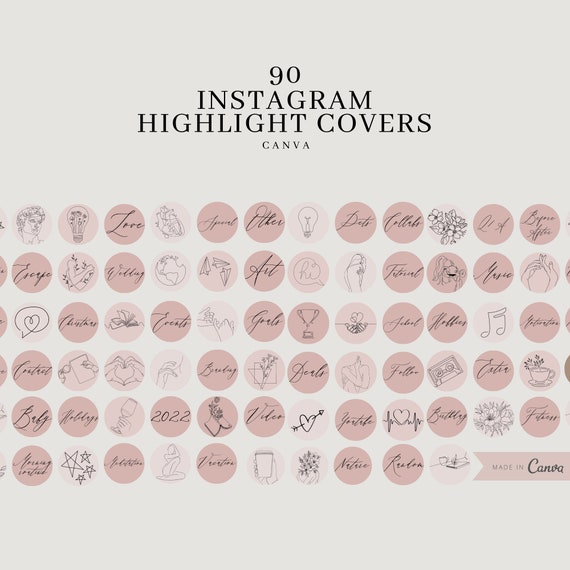 90 Dusty Rose Instagram Highlight Covers Beauty Instagram | Etsy