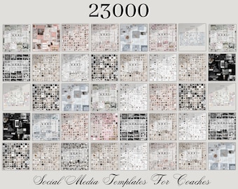 Social Media Manager 23000 Canva Templates Bundle for Coaches (Digital Download) CANVA TEMPLATE