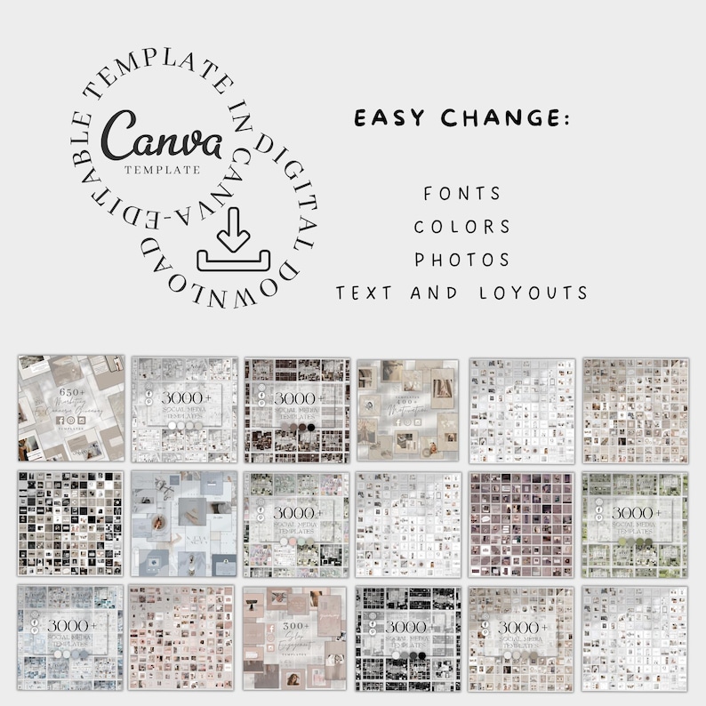 50,000+ Canva Templates Bundle for Coaches, Social Media Content Kit ...