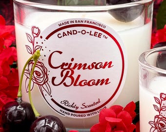 Crimson Blossom Scented Candle - Bold. Juicy. Irresistible.